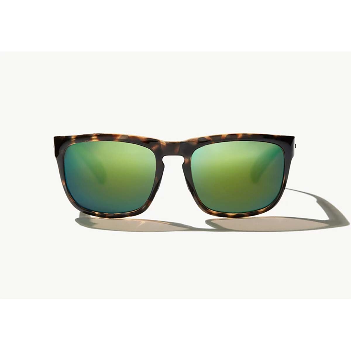 Bajio Swash Sunglasses Polarized in Dark Tortoise Gloss with Green Glass